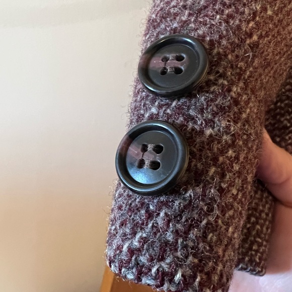 Lorendale Wool Lined Long Maxi Coat Vintage Heavy Purple Gray White Blend NICE - Picture 11 of 16